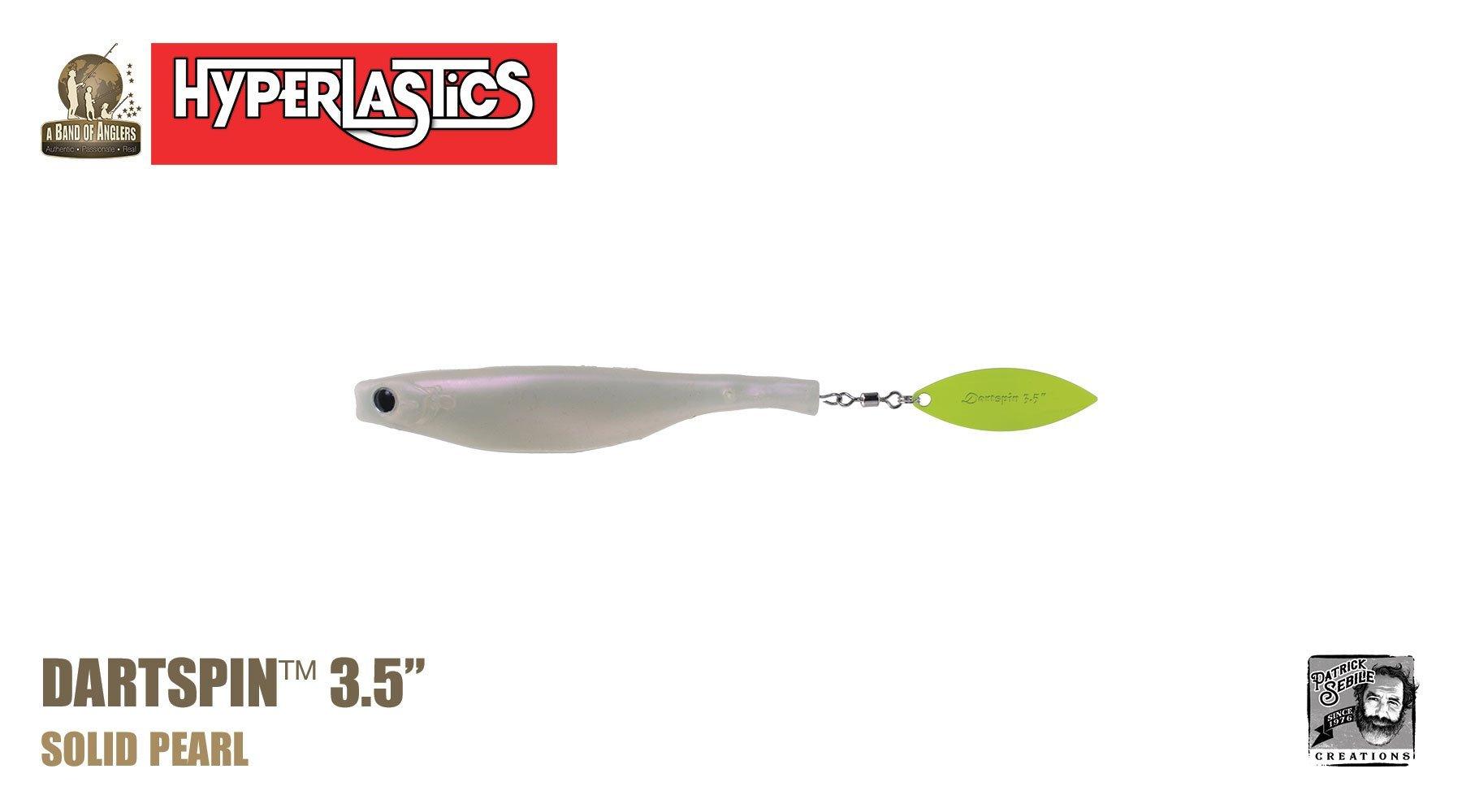 Hyperlastics Dartspin Lures-Lures-Hyperlastics-Length: 3.5" - Weight: 1/8oz - Q'ty/Pk: 2-Solid Pearl-Tackle World