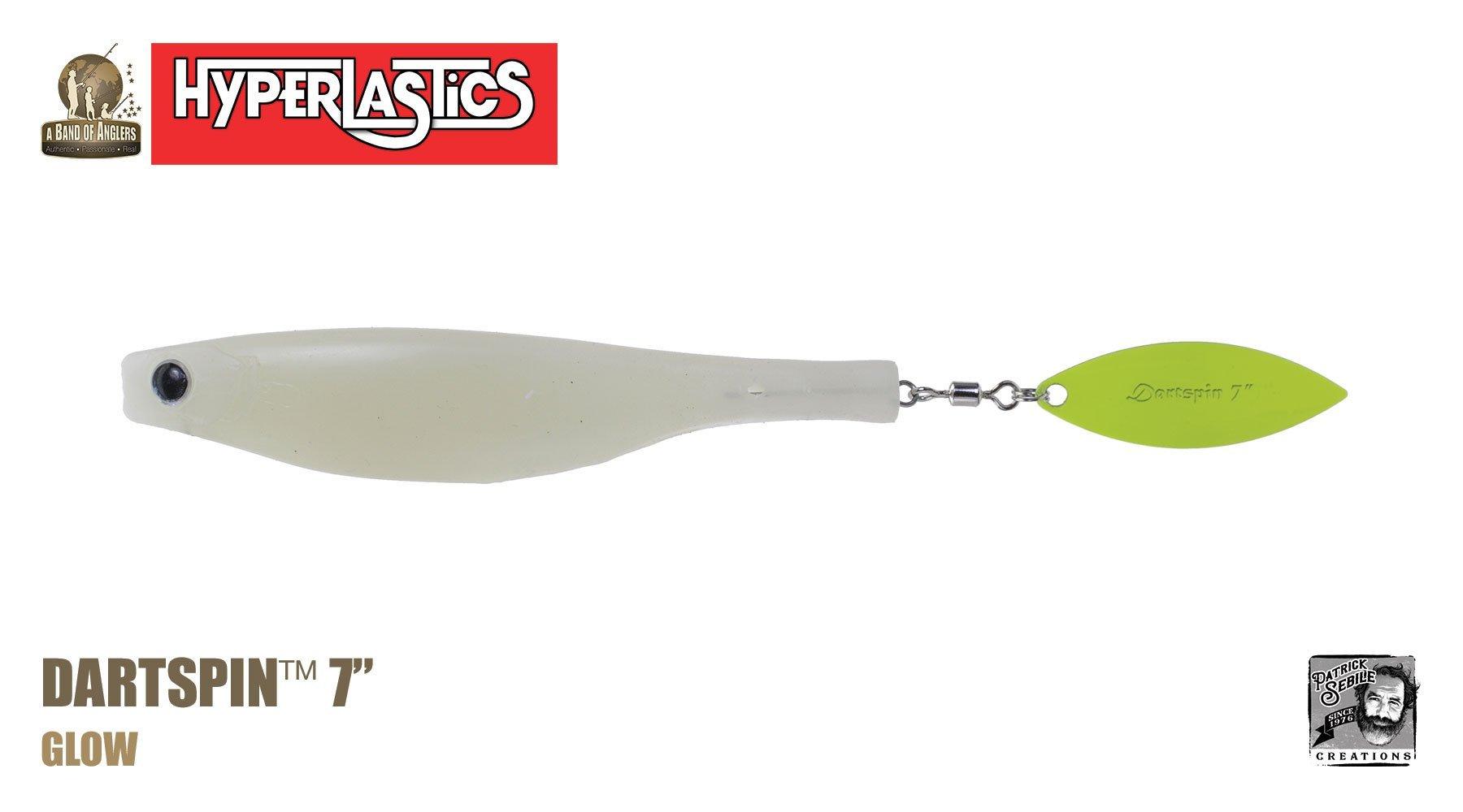 Hyperlastics Dartspin Lures-Lures-Hyperlastics-Length: 7" - Weight: 1oz - Q'ty/Pk: 2-Glow-Tackle World