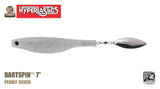 Hyperlastics Dartspin Lures-Lures-Hyperlastics-Length: 7" - Weight: 1oz - Q'ty/Pk: 2-Pearly Silver-Tackle World