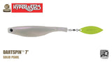 Hyperlastics Dartspin Lures-Lures-Hyperlastics-Length: 7" - Weight: 1oz - Q'ty/Pk: 2-Solid Pearl-Tackle World