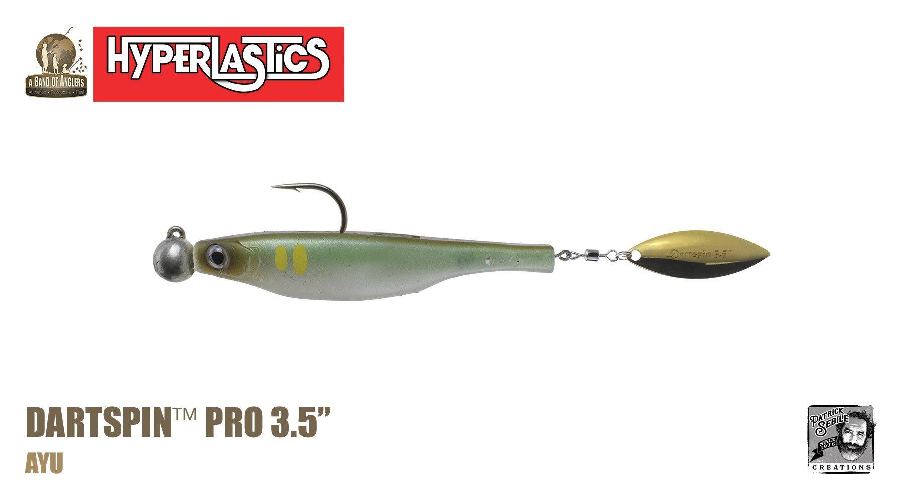 Hyperlastics Dartspin Pro Lures (Rigged Jighead Ver.)-Lures-Hyperlastics-Length: 3.5" - Weight: 1/4oz-Ayu-Tackle World