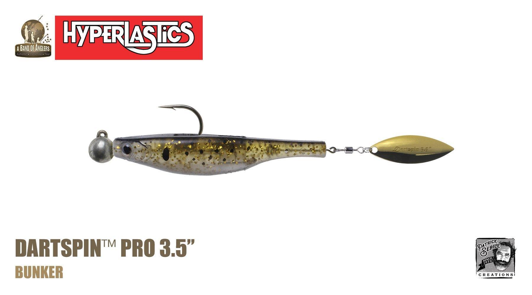 Hyperlastics Dartspin Pro Lures (Rigged Jighead Ver.)-Lures-Hyperlastics-Length: 3.5" - Weight: 1/4oz-Bunker-Tackle World