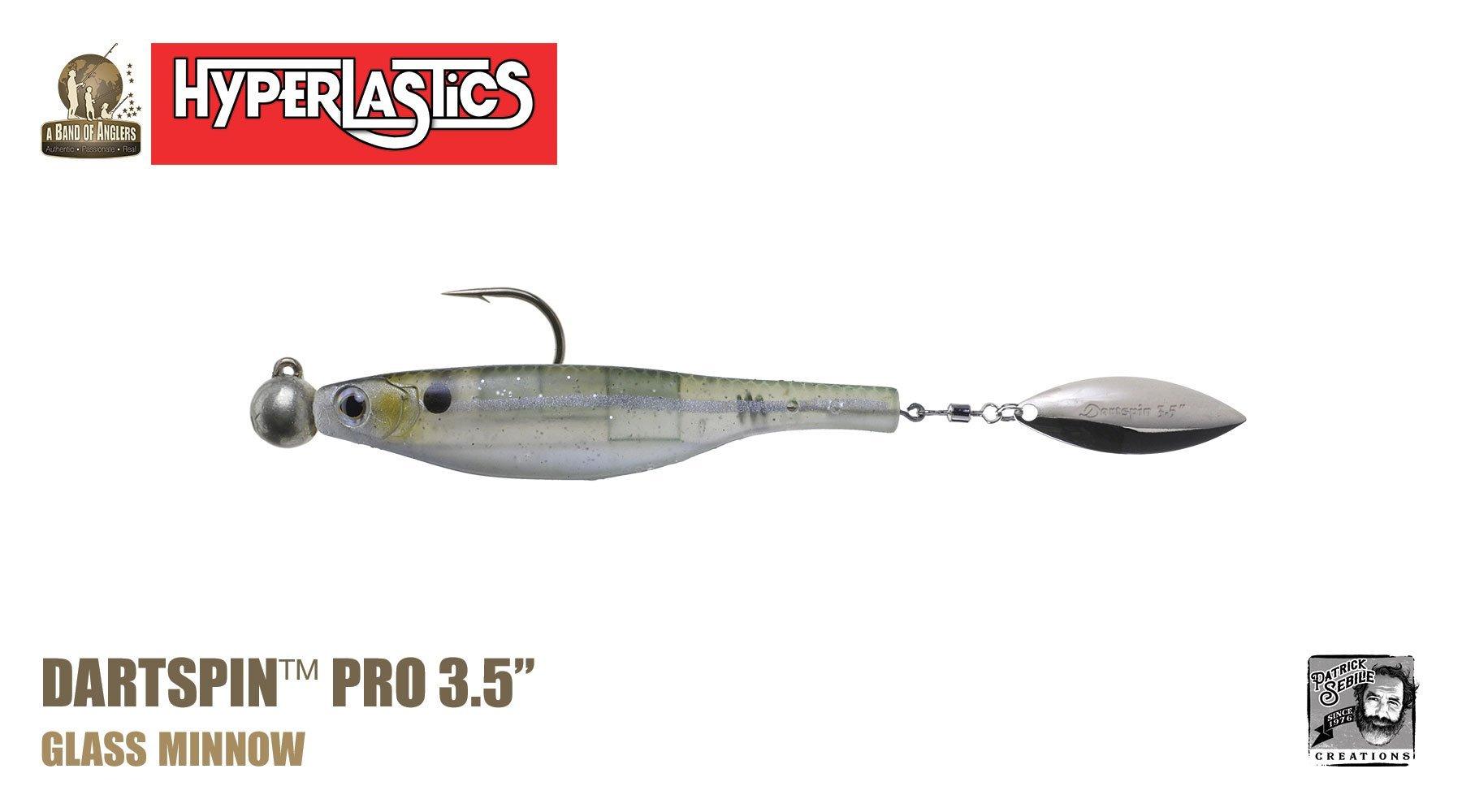 Hyperlastics Dartspin Pro Lures (Rigged Jighead Ver.)-Lures-Hyperlastics-Length: 3.5" - Weight: 1/4oz-Glass Minnow-Tackle World