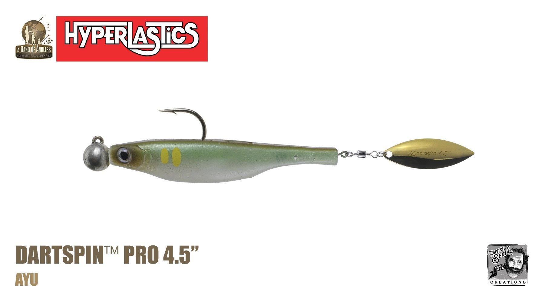 Hyperlastics Dartspin Pro Lures (Rigged Jighead Ver.)-Lures-Hyperlastics-Length: 4.5" - Weight: 3/7oz-Ayu-Tackle World