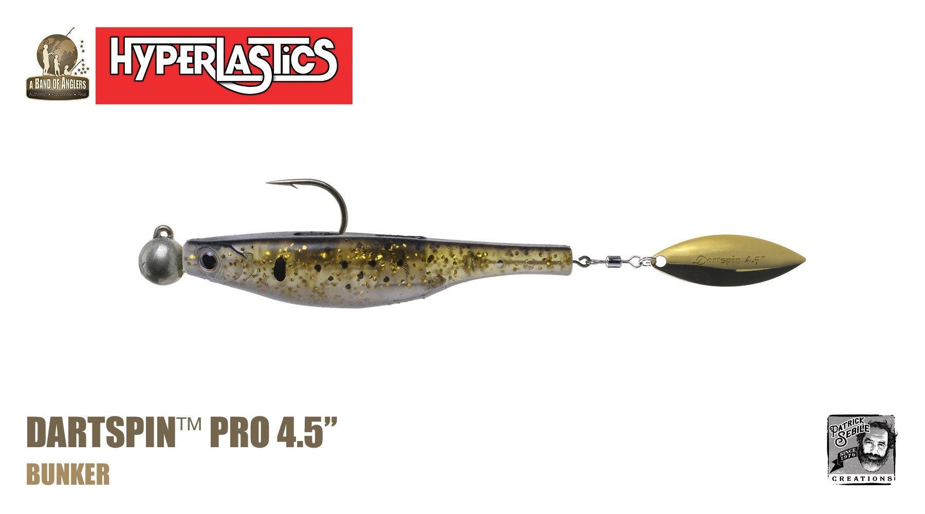 Hyperlastics Dartspin Pro Lures (Rigged Jighead Ver.)-Lures-Hyperlastics-Length: 4.5" - Weight: 3/7oz-Bunker-Tackle World