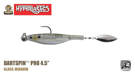 Hyperlastics Dartspin Pro Lures (Rigged Jighead Ver.)-Lures-Hyperlastics-Length: 4.5" - Weight: 3/7oz-Glass Minnow-Tackle World