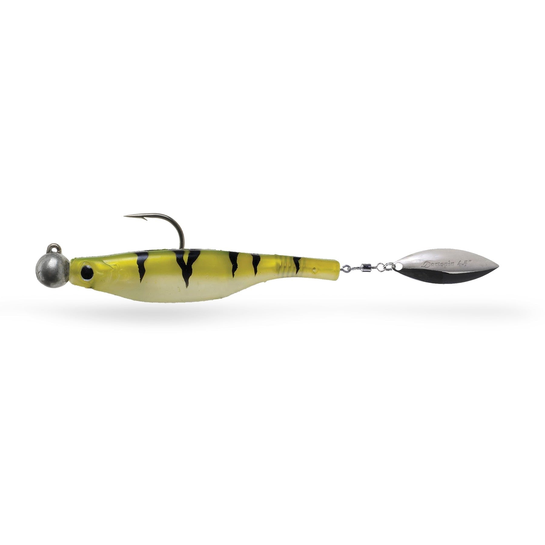 Hyperlastics Dartspin Pro Lures (Rigged Jighead Ver.)-Lures-Hyperlastics-Length: 4.5" - Weight: 3/7oz-Striped Green Silver-Tackle World