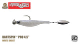 Hyperlastics Dartspin Pro Lures (Rigged Jighead Ver.)-Lures-Hyperlastics-Length: 4.5" - Weight: 3/7oz-White Ghost-Tackle World