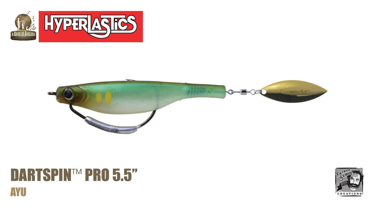 Hyperlastics Dartspin Pro Lures (Rigged Weedless Ver.)-Lures-Hyperlastics-Length: 5.5" - Weight: 5/8oz-Ayu-Tackle World