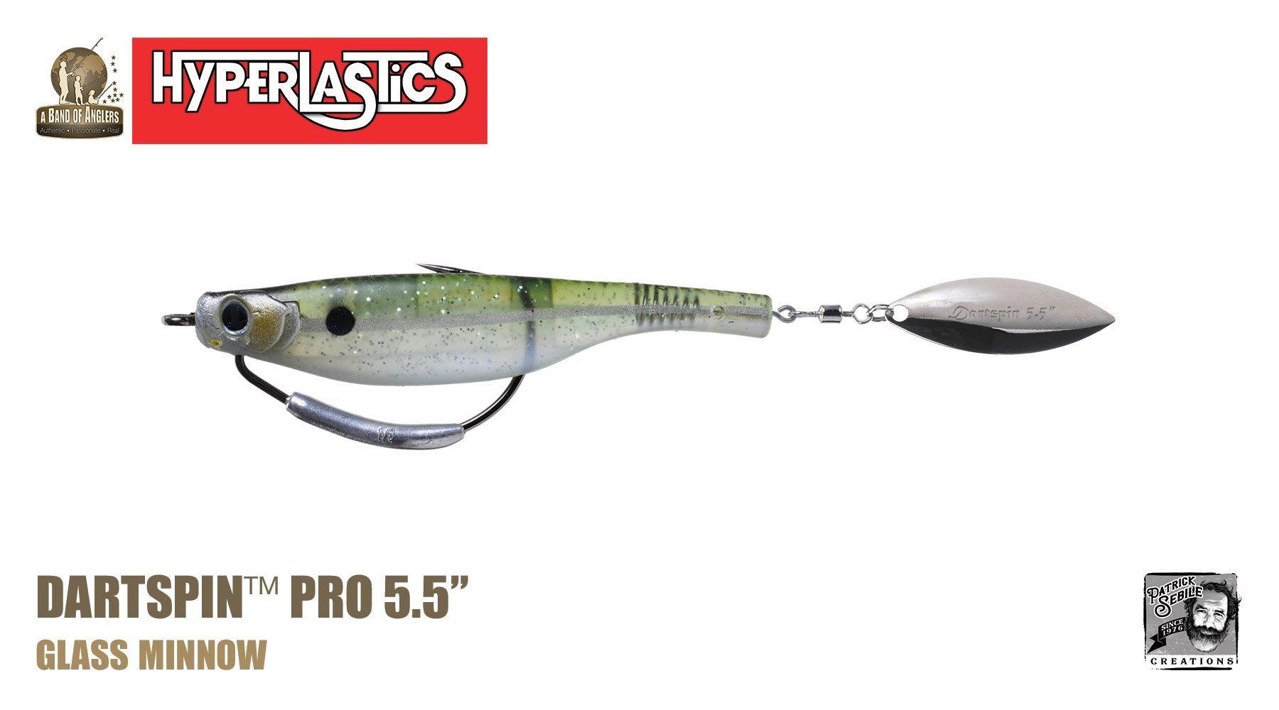 Hyperlastics Dartspin Pro Lures (Rigged Weedless Ver.)-Lures-Hyperlastics-Length: 5.5" - Weight: 5/8oz-Glass Minnow-Tackle World