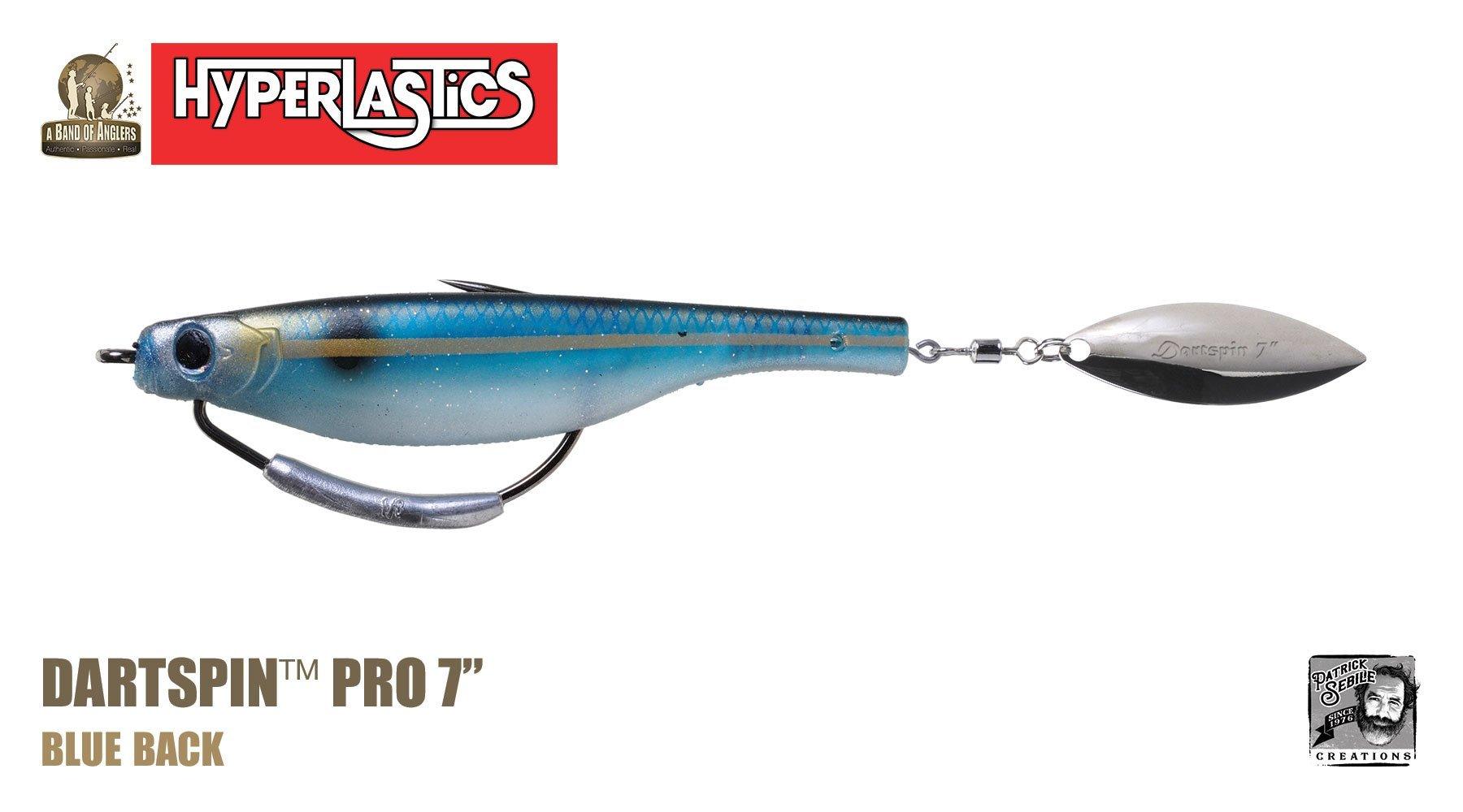 Hyperlastics Dartspin Pro Lures (Rigged Weedless Ver.)-Lures-Hyperlastics-Length: 7" - Weight: 1 1/2oz-Blue Back-Tackle World