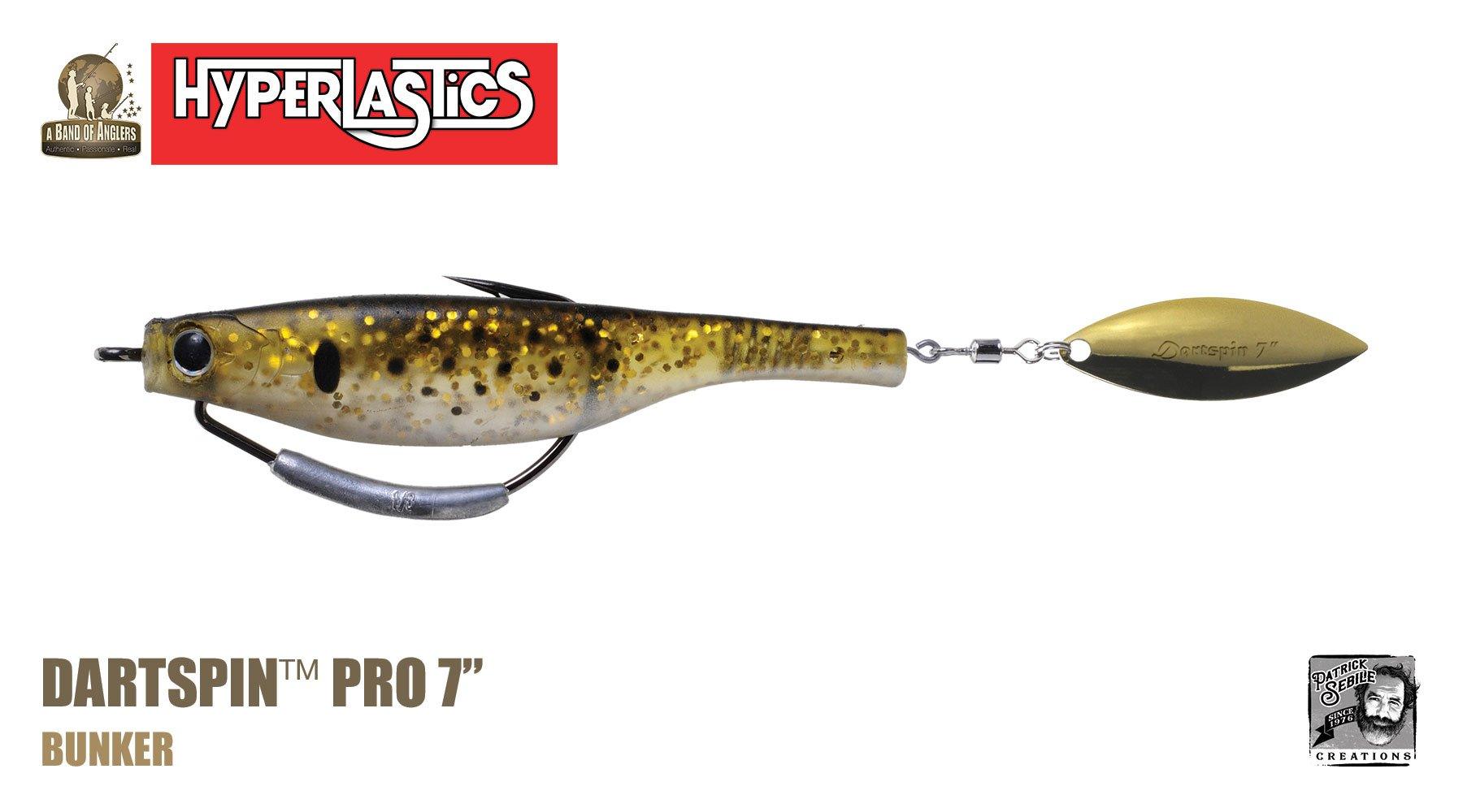 Hyperlastics Dartspin Pro Lures (Rigged Weedless Ver.)-Lures-Hyperlastics-Length: 7" - Weight: 1 1/2oz-Bunker-Tackle World