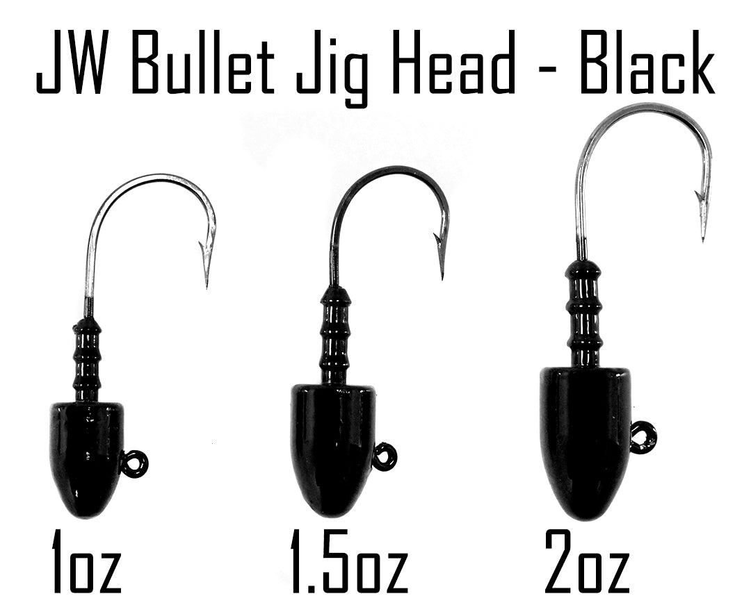 Jigging World Bullet Head Jigs-Lures-Jigging World-Black-1 oz-Tackle World