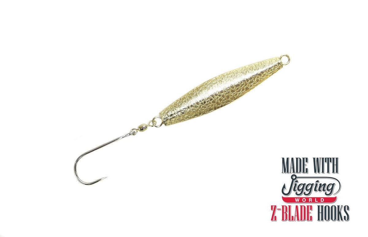 Jigging World Diamond Jigs-Lures-Jigging World-Hammered Chrome Gold-2 oz-Tackle World