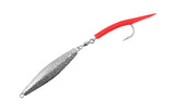 Jigging World Diamond Jigs with Tail-Lures-Jigging World-Hammered Chrome with Red Tail-1 oz-Tackle World