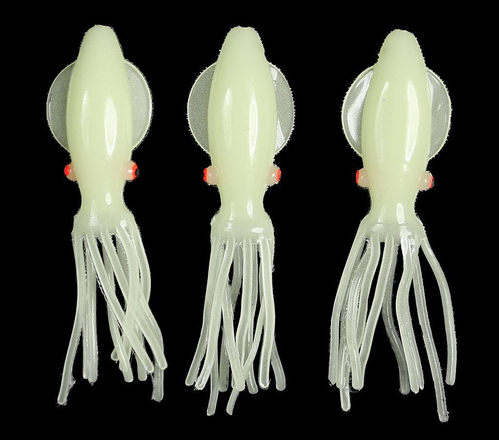 Jigging World Fat Squid Soft Bait Teasers-Lures-Jigging World-Glow-3"-Tackle World