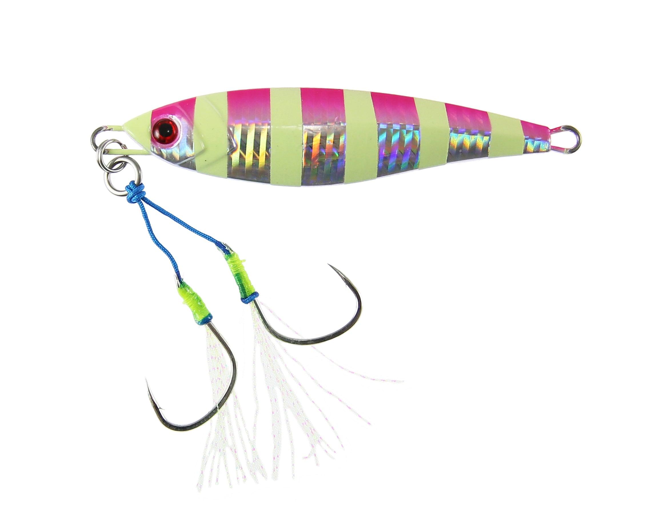 Jigging World Giko Slow Pitch Jigs-Lures-Jigging World-2.1oz (60g) 3.25"-Zebra Pink Glow-Tackle World