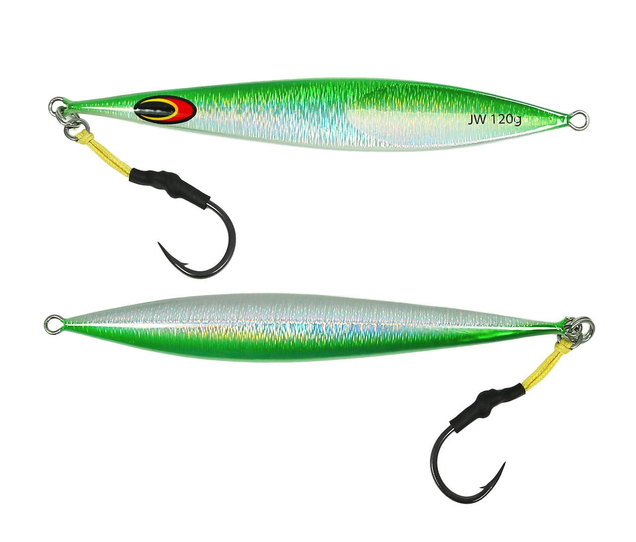 Jigging World MJ67 Slow Pitch Jigs-Lures-Jigging World-Green Silver-90g / 3.2oz-Tackle World