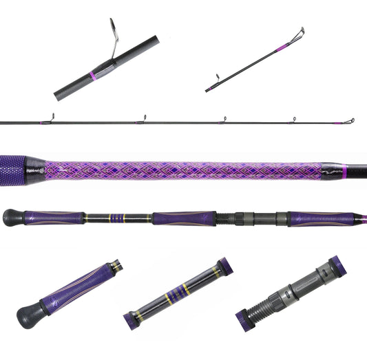 Jigging World MK2 7'6" Custom Spinning Rod - Purple-Rod-Jigging World-Tackle World