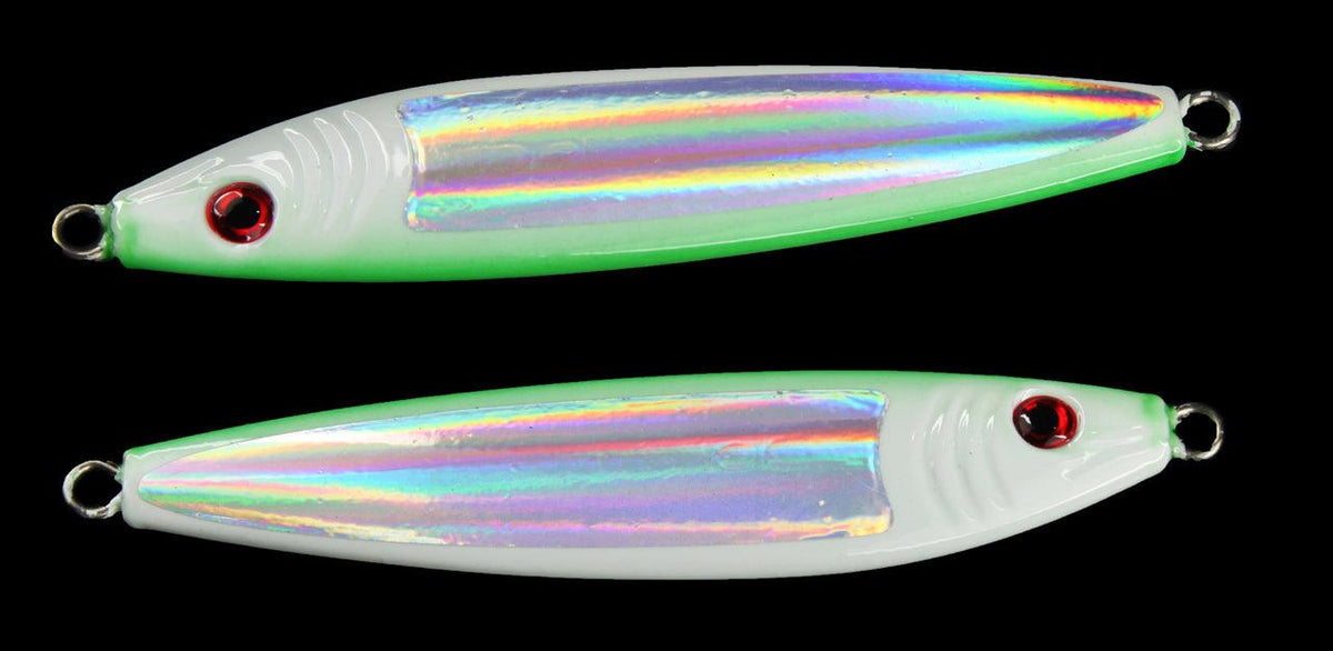 Jigging World Metallic Sardine Tuna Jigs-Lures-Jigging World-Green Glow-Length: 5" / Weight: 7oz-Tackle World