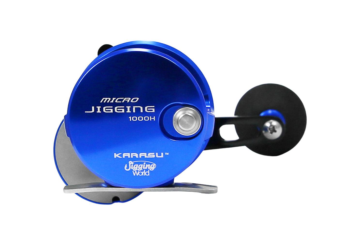 Jigging World Micro Jigging Lever Drag Reels-Reel-Jigging World-Blue/Black-Right-Tackle World