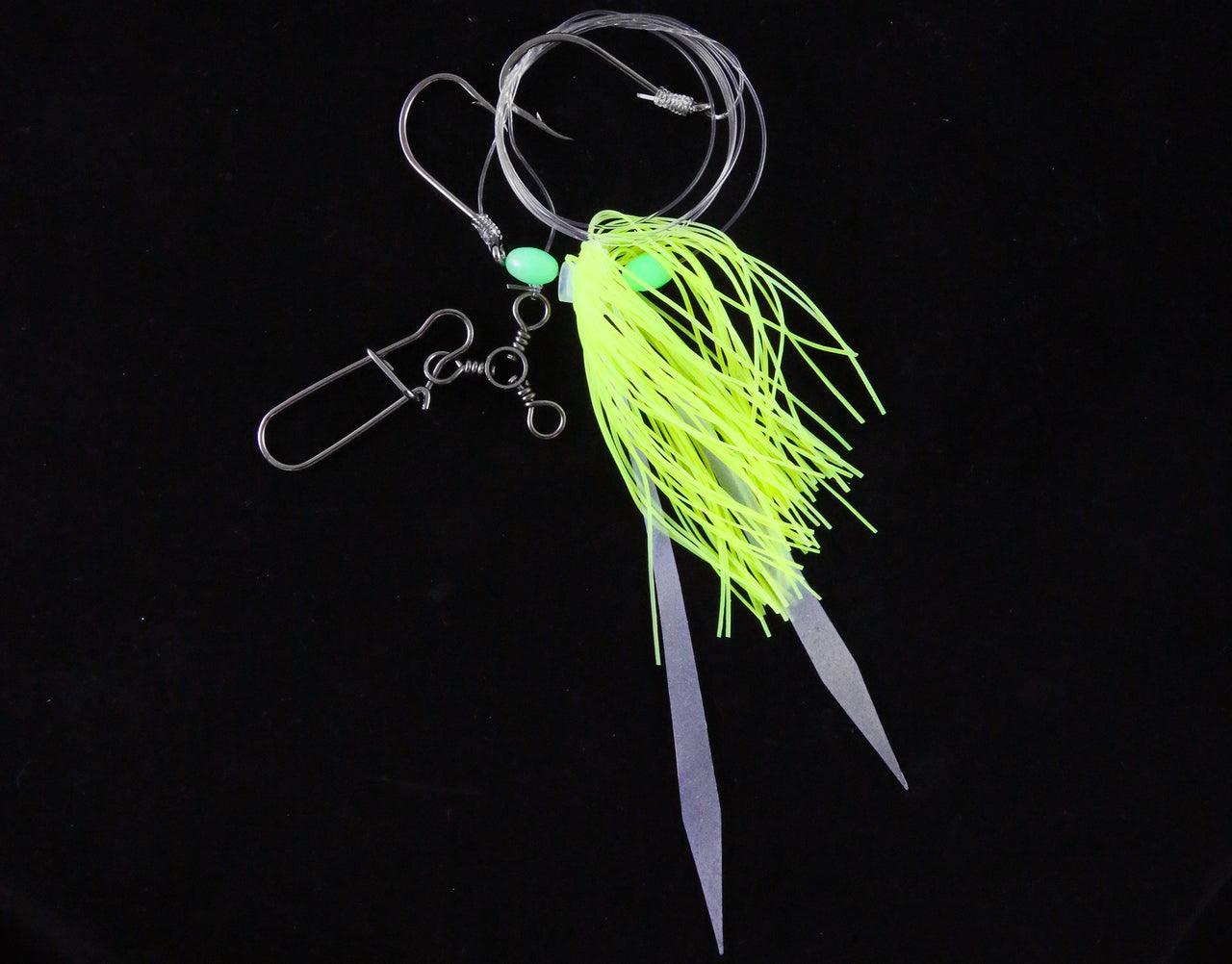 Jigging World Micro Silicone Skirt Tandem Rigs-Terminal Tackle-Jigging World-Chartreuse-Tackle World