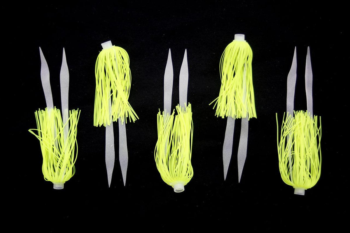 Jigging World Micro Silicone Skirt Teasers-Lures-Jigging World-Chartreuse-Tackle World