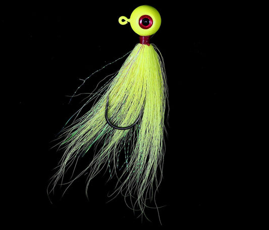 Jigging World Power Ball with Bucktail V2 Jigs-Lures-Jigging World-Chartreuse-3/8oz-Tackle World