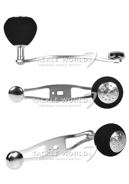 Jigging World - Power Handle for Shimano Small Baitcasting Reels-Power Handles & Knobs-Jigging World-Offset Silver Arm / EVA 39mm Ball Power Knob-Tackle World