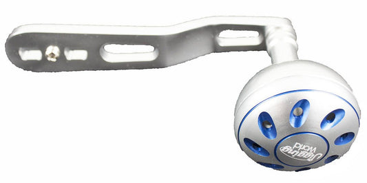 Jigging World - Power Handle for Shimano Trinidad A Star Drag Reels-Power Handles & Knobs-Jigging World-Silver Arm / 45mm Alpha Silver/Blue Aluminum Ball Knob-Tackle World