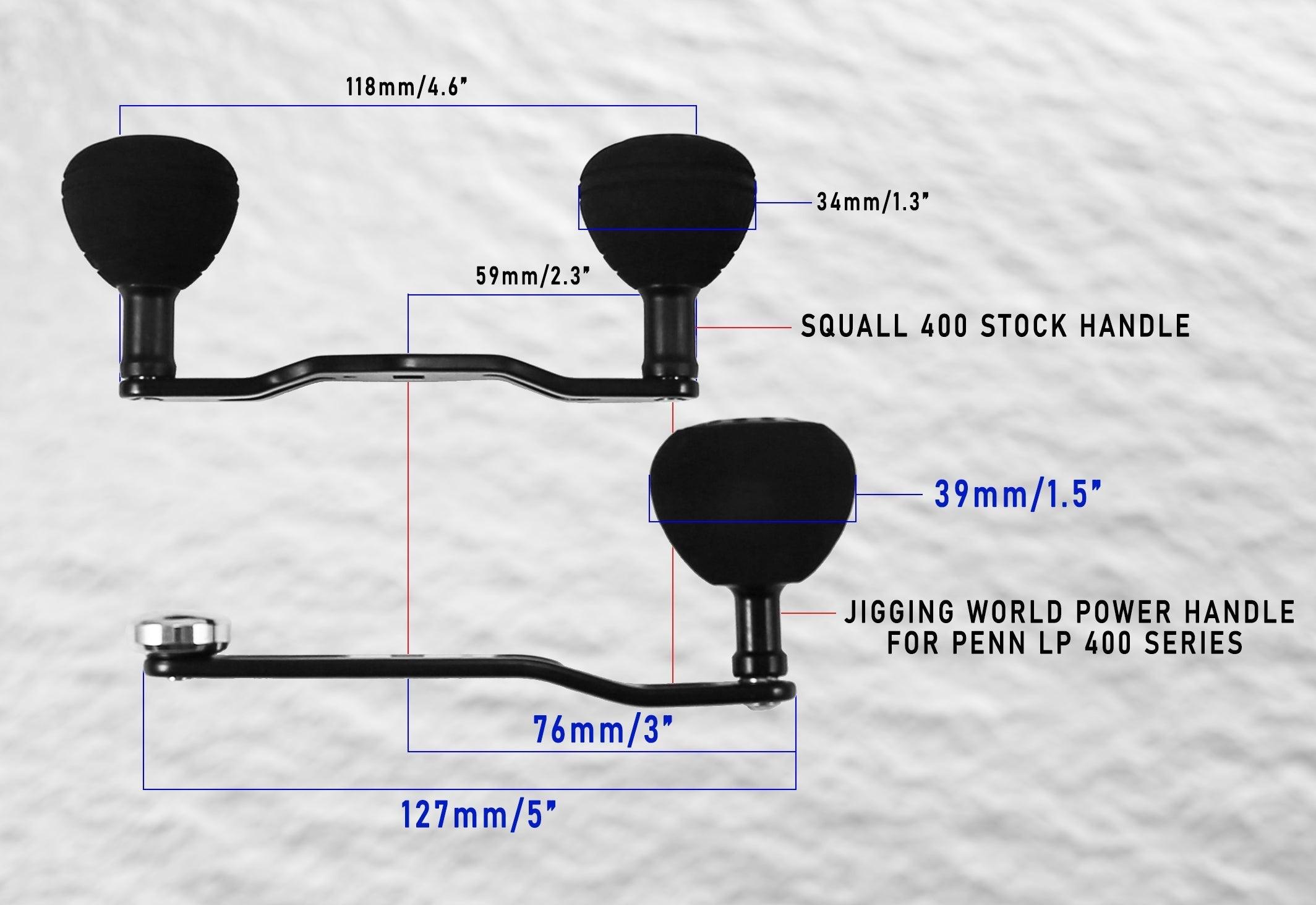 Jigging World - Power Handles for Penn Squall 400 & Fathom 400 Low Profile Reels-Power Handles & Knobs-Jigging World-Tackle World