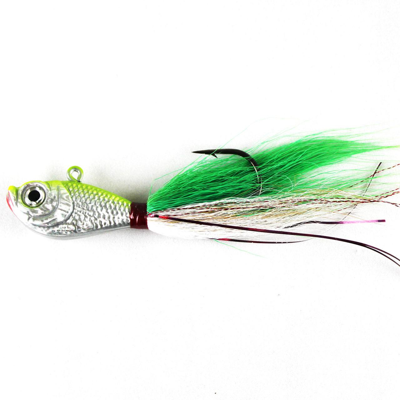 Jigging World Premium Bucktail Jigs Ver. 1 CLOSE-OUT-Lures-Jigging World-3/8 oz-Chartreuse-Tackle World