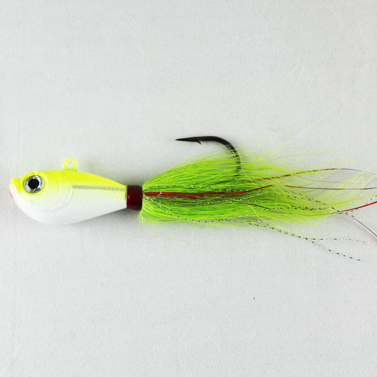 Jigging World Premium Bucktail Jigs Ver. 1 CLOSE-OUT-Lures-Jigging World-3/8 oz-Crazy Chartreuse-Tackle World