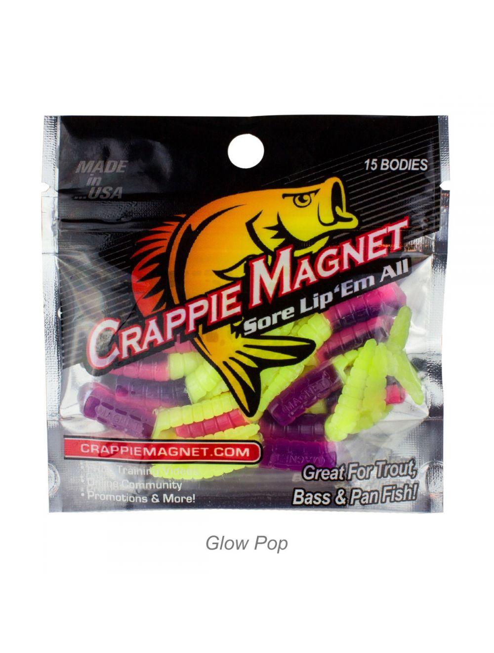 Leland Lures Crappie Magnet 15pc Body Packs-Lures-Leland Lures-Glow Pop-Tackle World