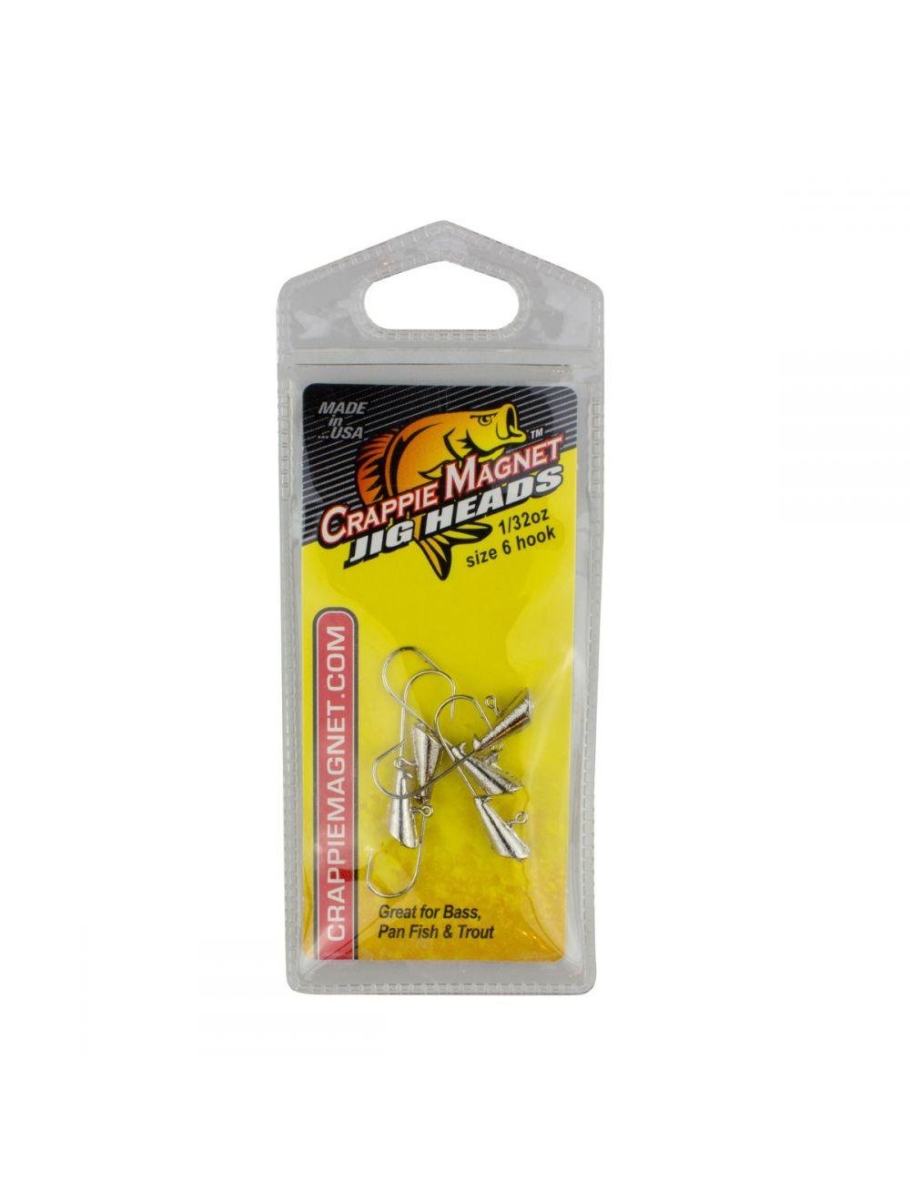 Leland Lures Crappie Magnet Jig Heads-Lures-Leland Lures-Weight: 1/32oz - Q'ty/Pk: 5-Nickel-Tackle World