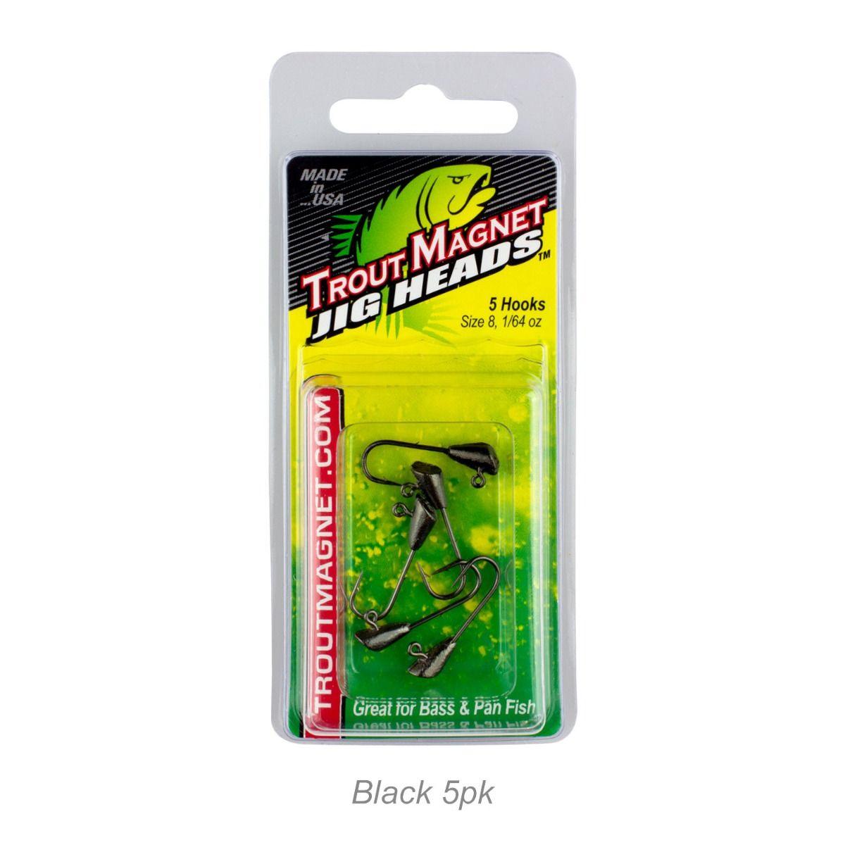 Leland Lures Trout Magnet Jig Heads 1/64oz 5pk-Lures-Leland Lures-Black-Tackle World