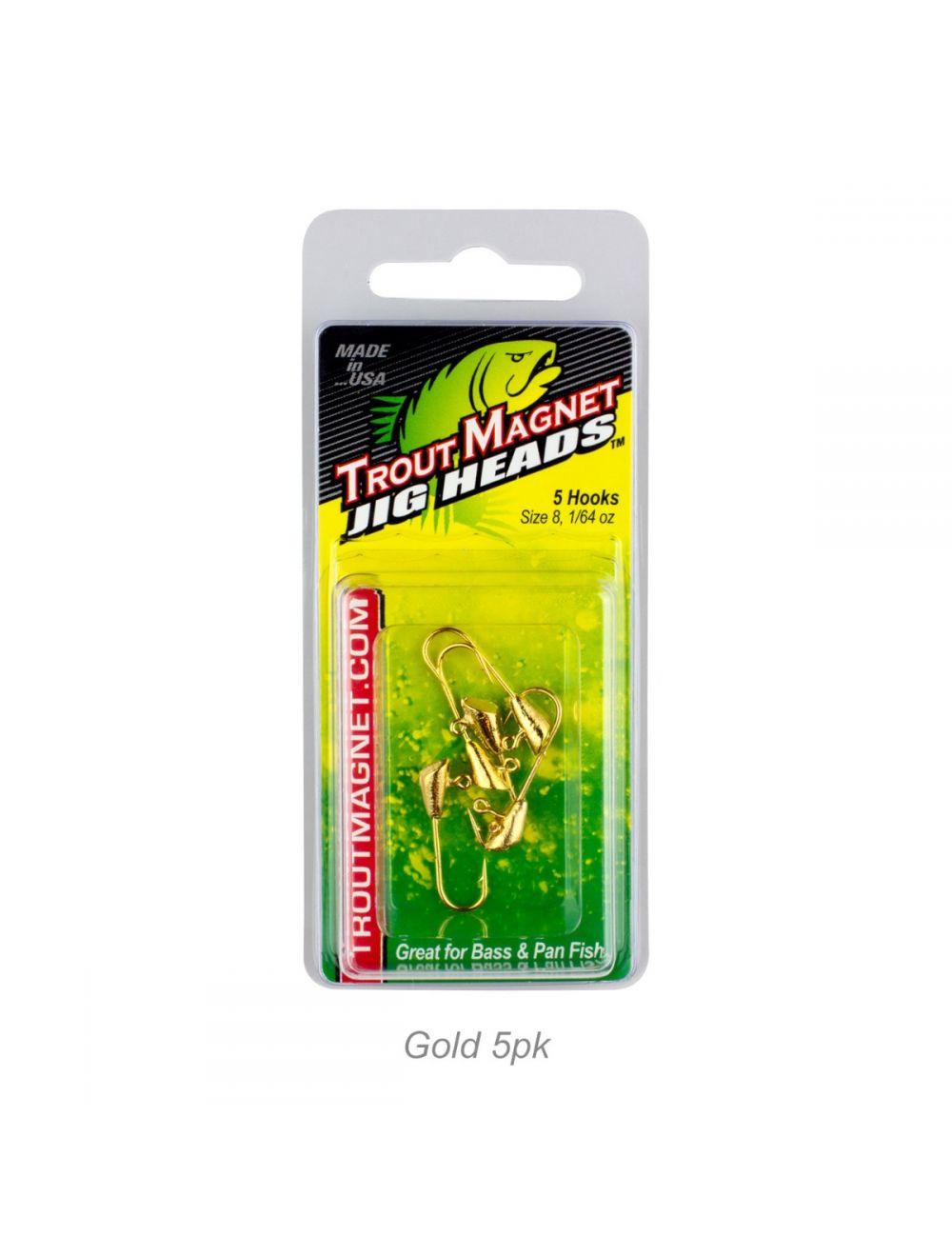 Leland Lures Trout Magnet Jig Heads 1/64oz 5pk-Lures-Leland Lures-Gold-Tackle World