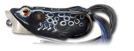 Live Target Hollow Body Frog Poppers-Lures-Live Target-Black/Black-Length: 2" - Weight: 3/8oz-Tackle World