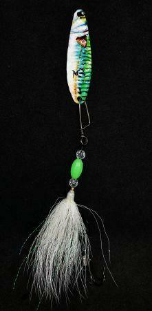 M3Tackle Fully Rigged Fluke Spoon Rigs-Terminal Tackle-M3Tackle-Mackerel-Spoon Length: 3"-Tackle World