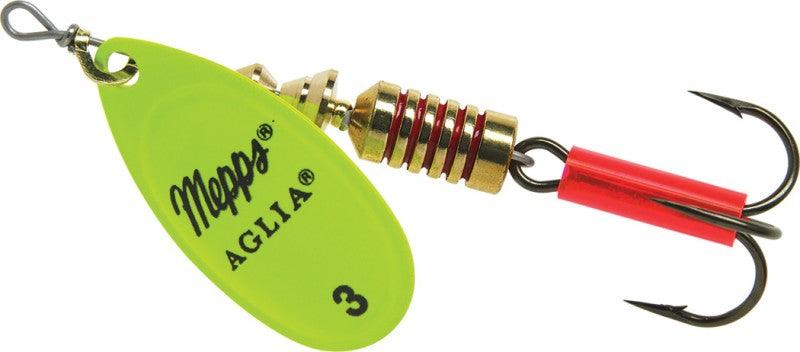 Mepps Plain Aglia Inline Spinners-Lures-Mepps-Hot Chartreuse-#3 - 1/4oz-Tackle World