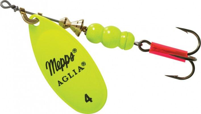 Mepps Plain Aglia Inline Spinners-Lures-Mepps-Hot Chartreuse-#4 - 1/3oz-Tackle World