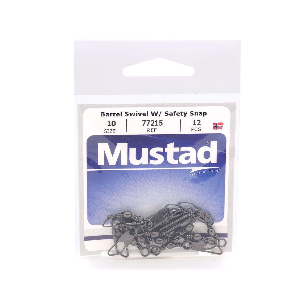 Mustad Barrel Swivels with Safety Snap-Terminal Tackle-Mustad-Tackle World