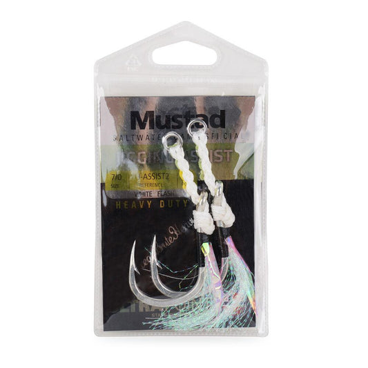 Mustad J-Assist2 Heavy Duty Jigging Assist Rig with White Flash-Terminal Tackle-Mustad-Tackle World