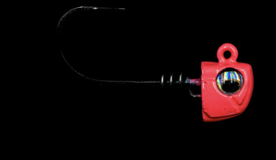 NLBN - No Live Bait Needed Hot Heads Screw Lock Jig Heads for 3" Paddle Tails-Lures-NLBN-1/2 oz - 2pk-Hot Pink-Tackle World