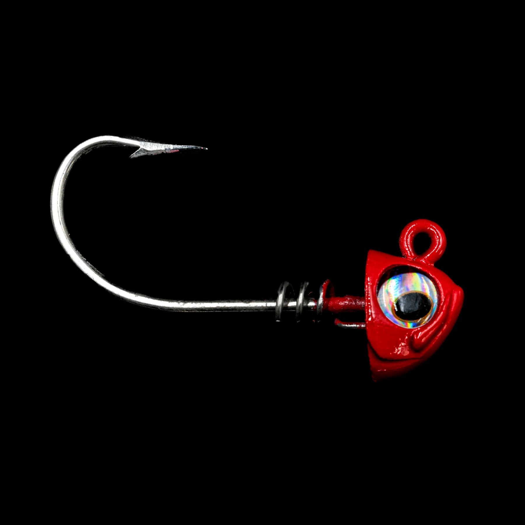 NLBN - No Live Bait Needed Hot Heads Screw Lock Jig Heads for 5" Paddle Tails-Lures-NLBN-1 oz-Hot Red-Tackle World