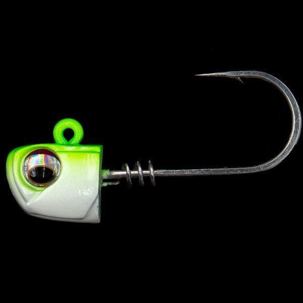 NLBN - No Live Bait Needed Screw Lock Jig Heads for 3" Paddle Tails-Lures-NLBN-1/4 oz - 3pk-Limeslider-Tackle World