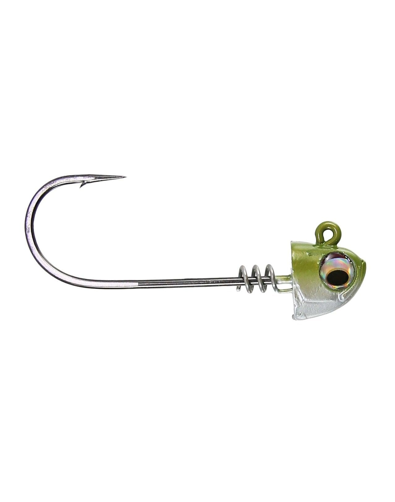 NLBN - No Live Bait Needed Screw Lock Jig Heads for 8" Paddle Tails-Lures-NLBN-3/4 oz-Green Back-Tackle World