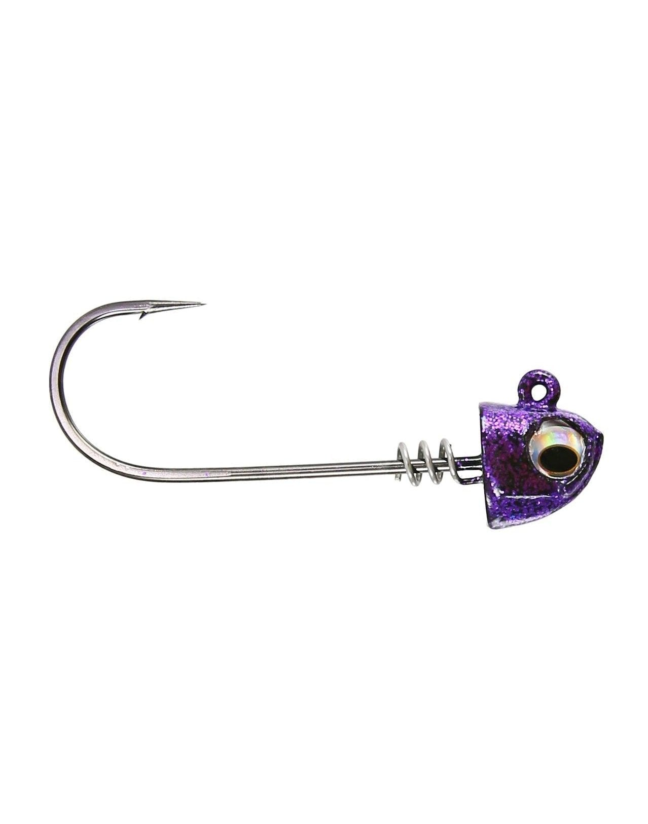 NLBN - No Live Bait Needed Screw Lock Jig Heads for 8" Paddle Tails-Lures-NLBN-3/4 oz-Purple Haze-Tackle World