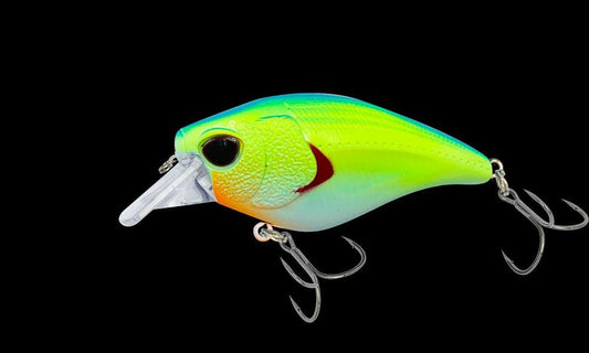 Nomad Atlas 55 Square Bill Crank Floating Lure-Lures-Nomad-Length 2" Weight 3/8oz Depth 1-3ft Hook Size #6-Chartreuse Blue Back-Tackle World