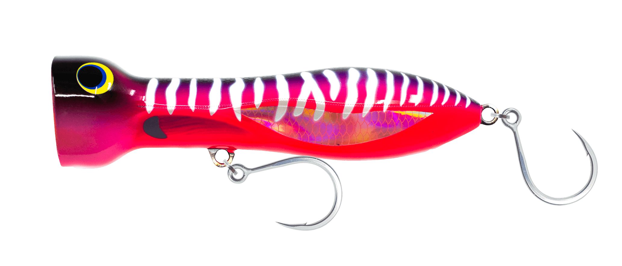 Nomad Chug Norris Poppers-Lures-Nomad-Hot Pink Mackerel-Length: 6" - Weight: 3oz-Tackle World